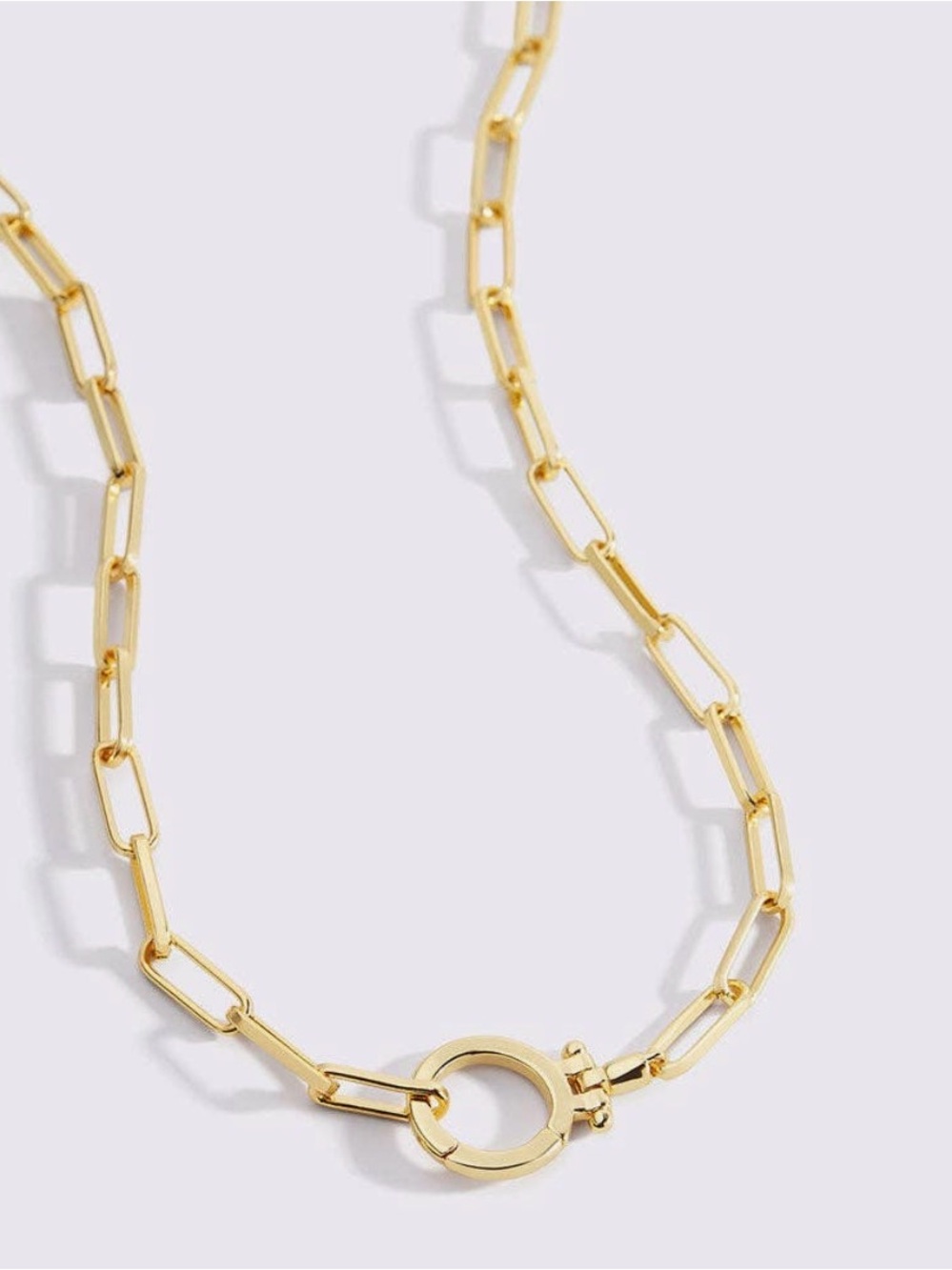 Mint & Lilly Paperclip gold necklace NWT 28”